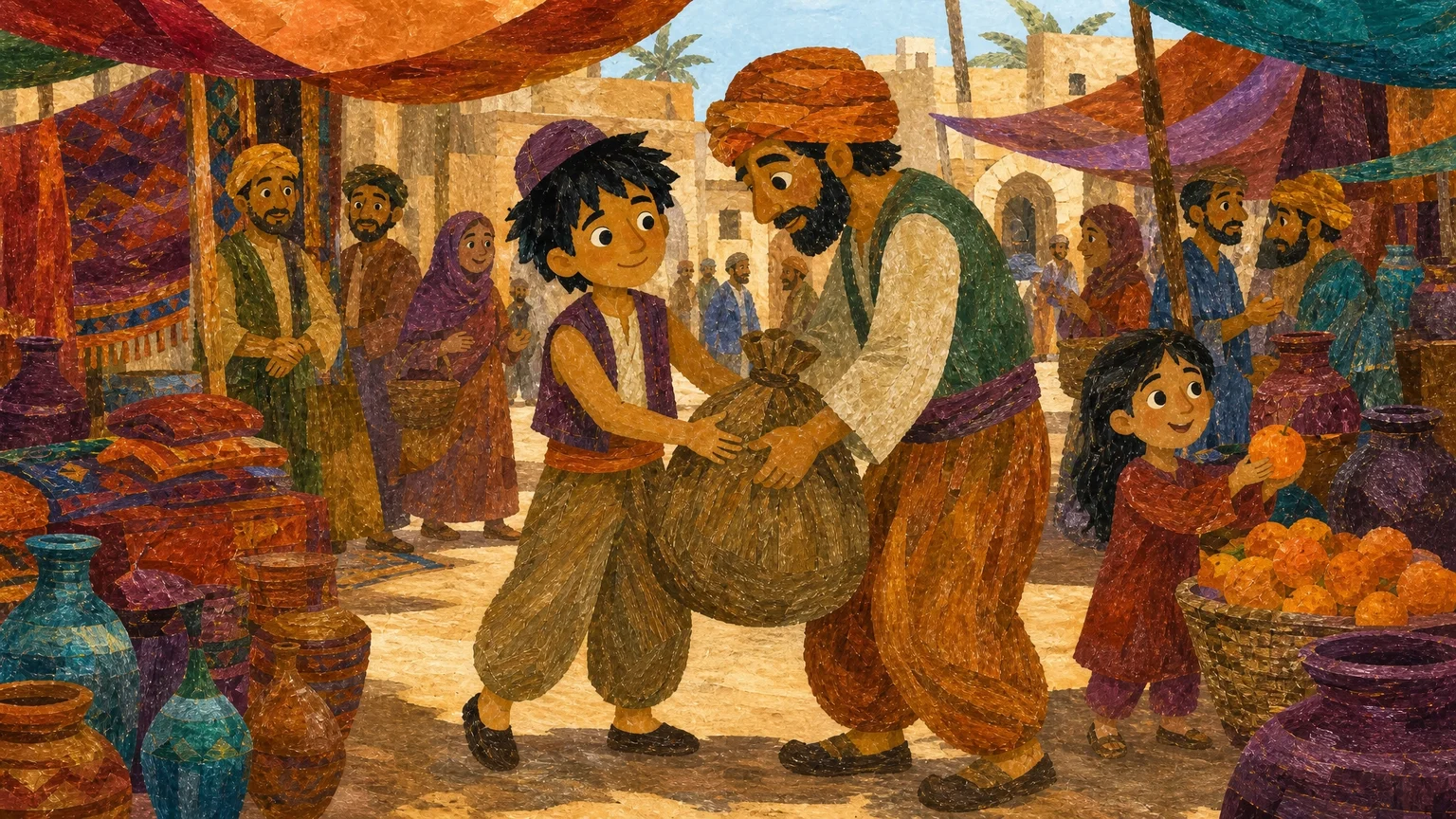 알라딘과 요술 램프 그림책 삽화