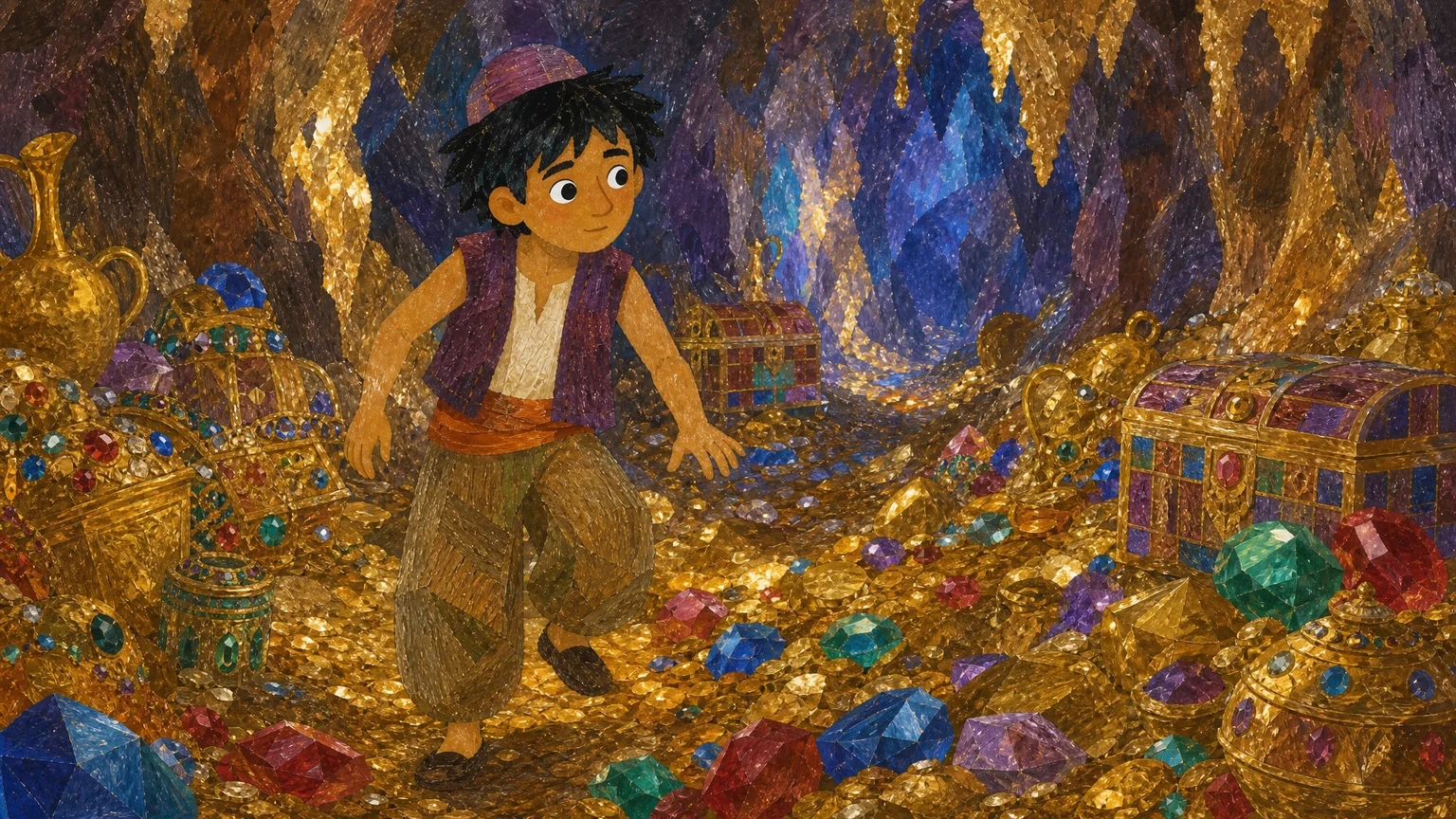 알라딘과 요술 램프 그림책 삽화
